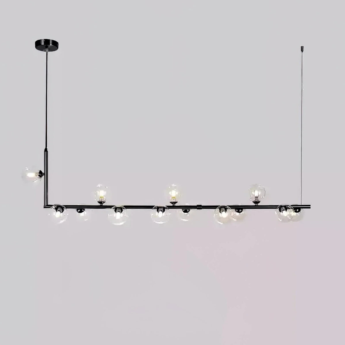 Linear Orb Pendant Light in glass for Kitchen Island by AUVIELIGHT