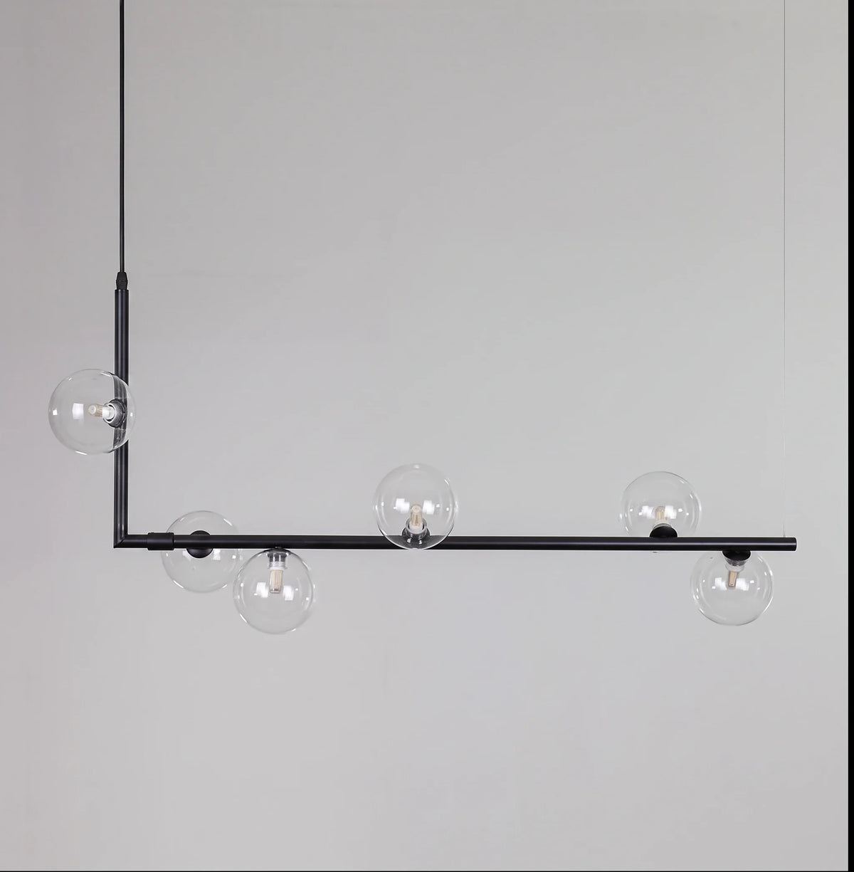 Linear Orb Pendant Light in glass for Kitchen Island by AUVIELIGHT