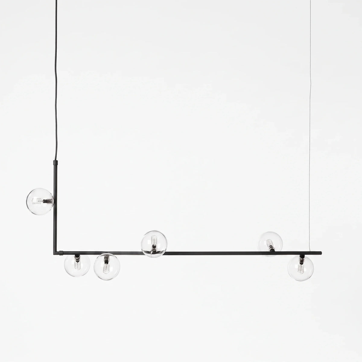 Linear Orb Pendant Light in glass for Kitchen Island by AUVIELIGHT