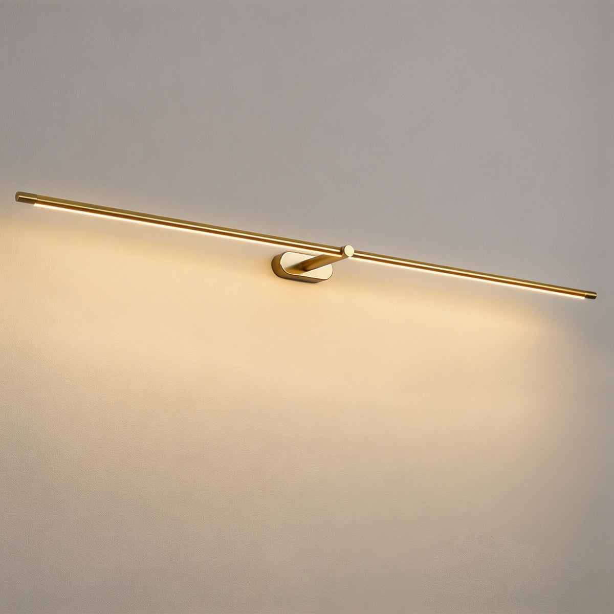 Linear Wall Light for Hallway by AUVIELIGHT, L 27" × H 2" × D 3.9" / 68 × 5 × 10 cm / Gold / Warm Light and 2 other sizes