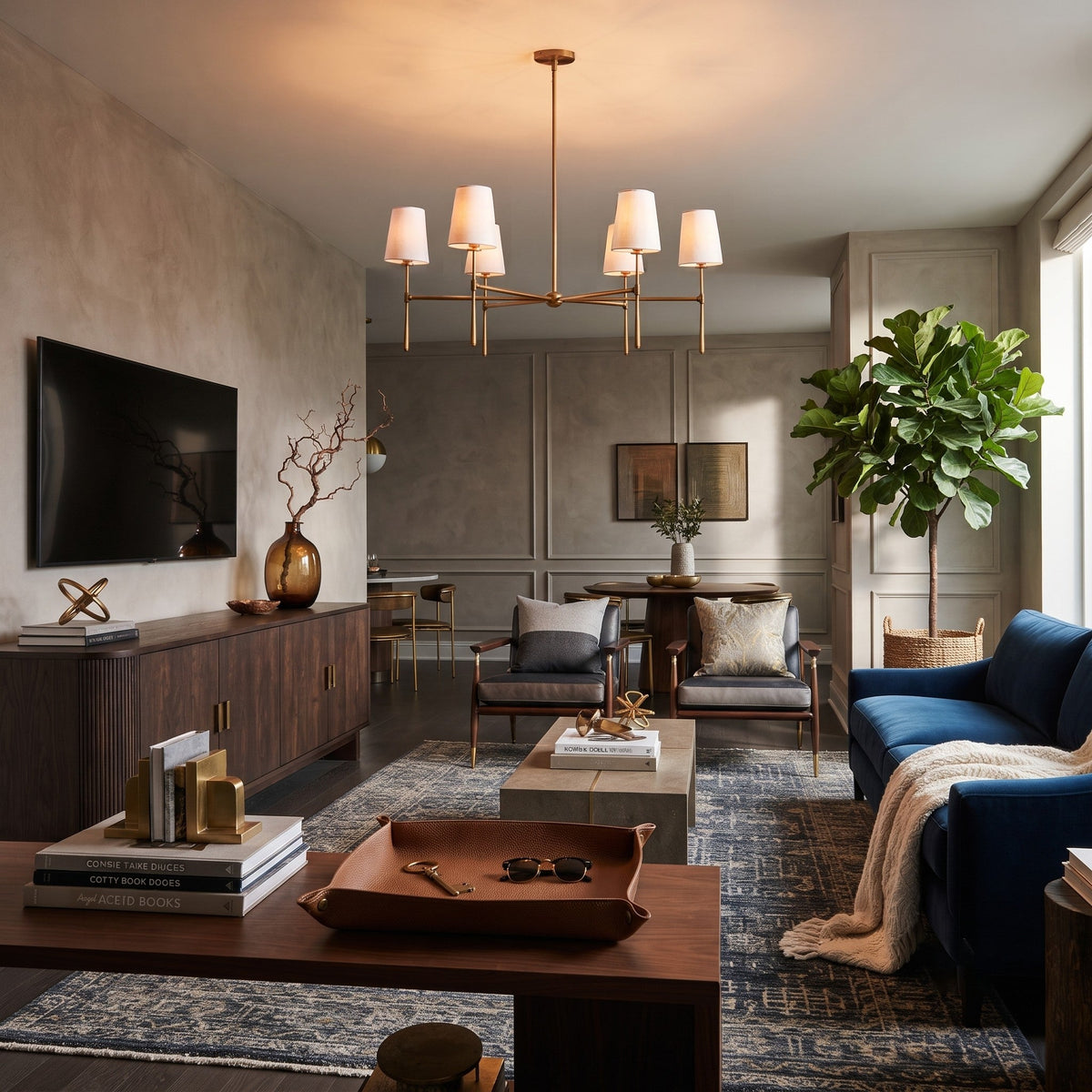 Linear Spoke Chandelier for Dining Room by AUVIELIGHT