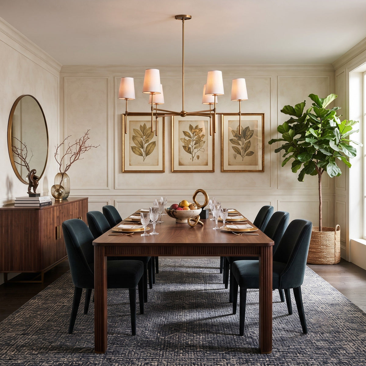 Linear Spoke Chandelier for Dining Room by AUVIELIGHT