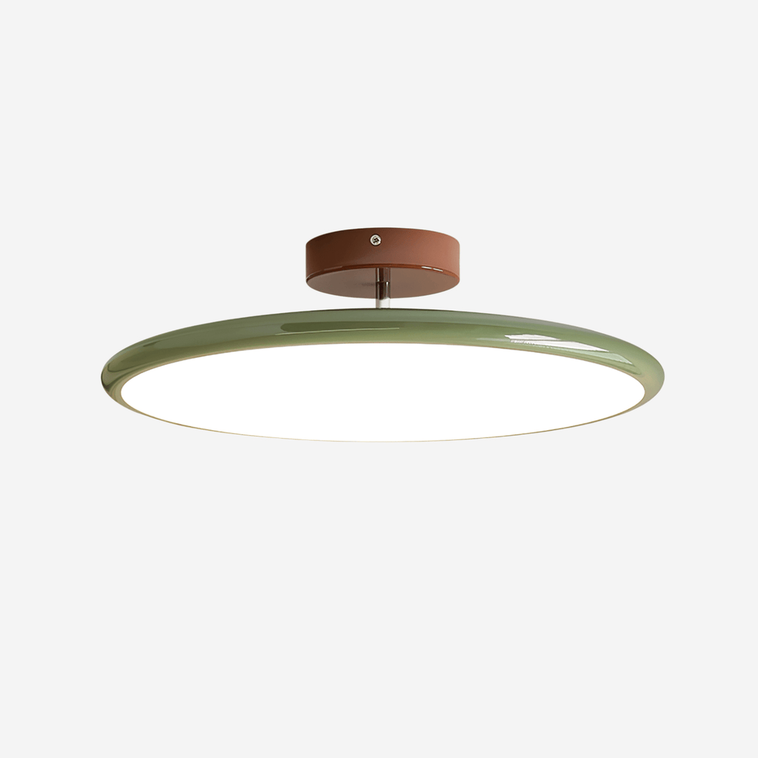 Lola Ceiling Light for Living Room by AUVIELIGHT, Ø19.7" × H3.5" (50 × 9 cm) / Green / Warm Light
