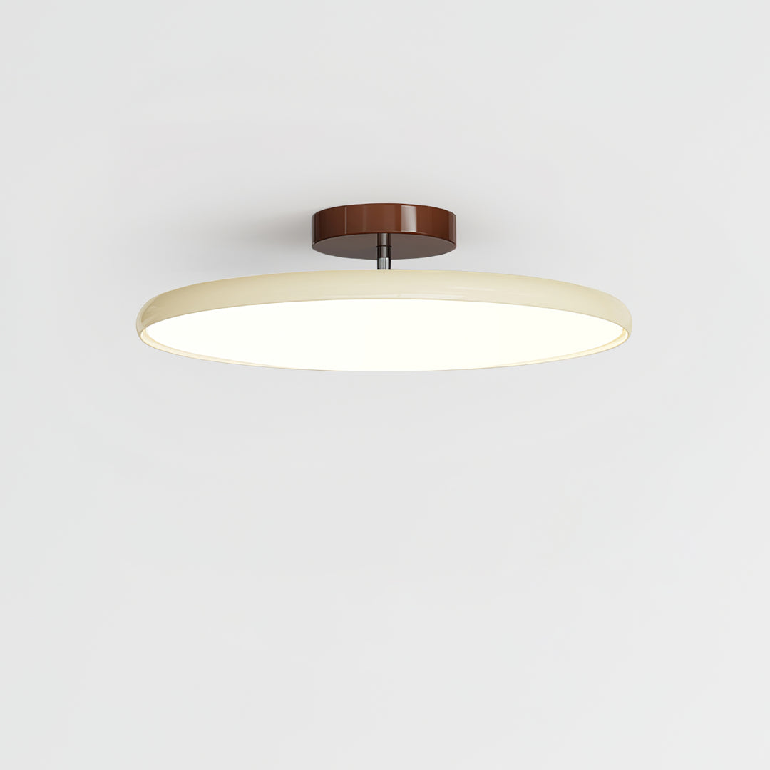 Lola Ceiling Light for Living Room by AUVIELIGHT, Ø15.7" × H3.5" (40 × 9 cm) / Beige / Warm Light and 1 other sizes