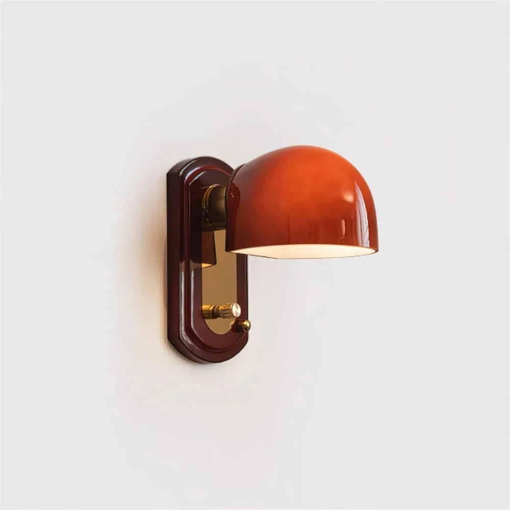 Lolita Wall Light for Hallway by AUVIELIGHT, W 14cm x H 21cm / W 5.5″ x H 8.2″ / Gold & Red