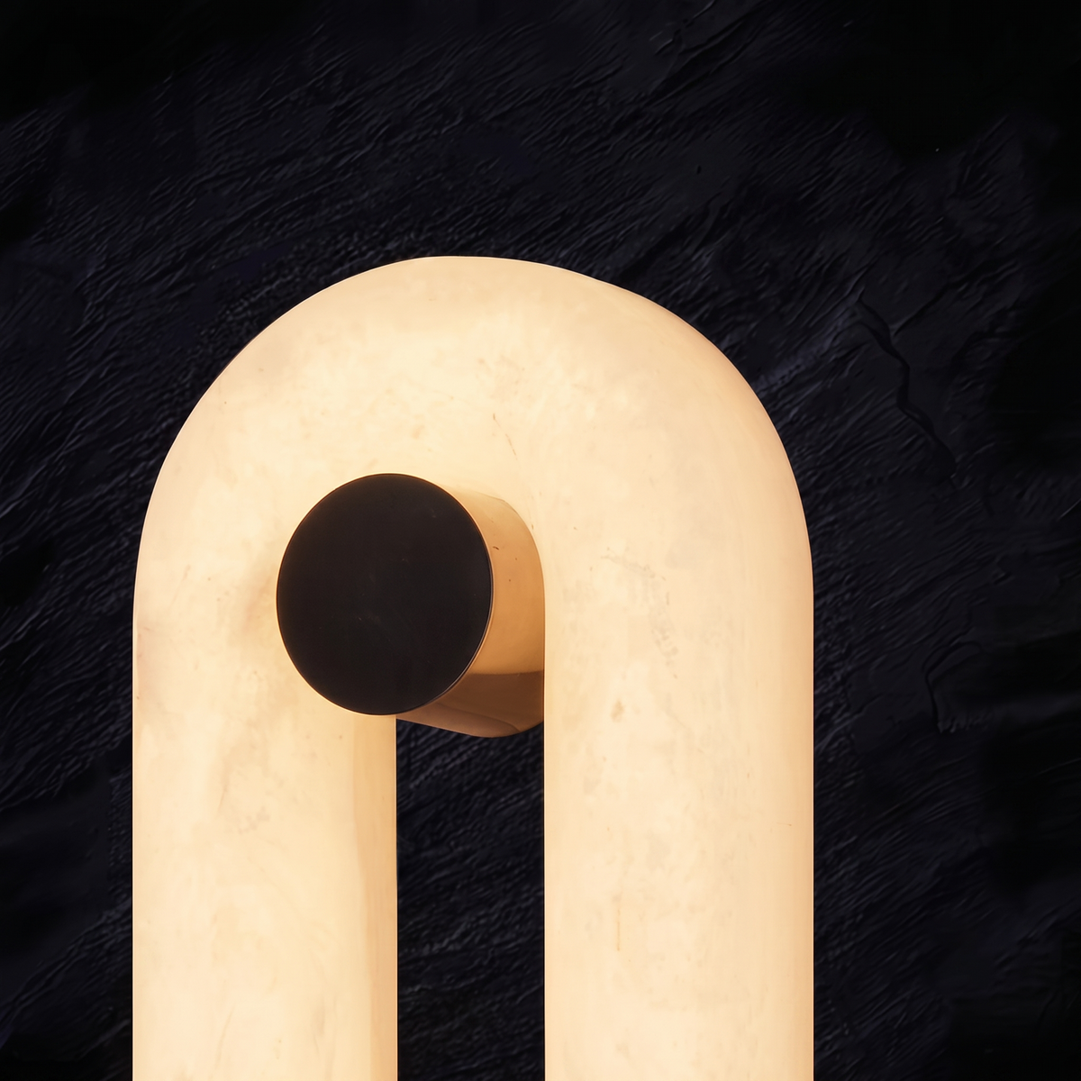 Loop Linear Wall Sconce in alabaster for Hallway by AUVIELIGHT