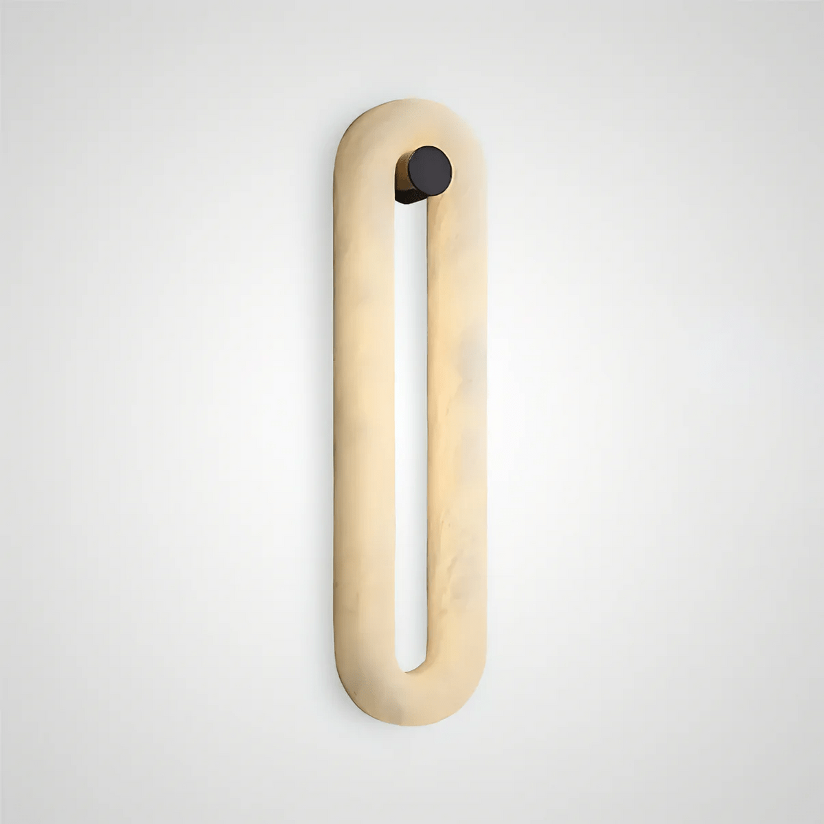 Loop Linear Wall Sconce in alabaster for Hallway by AUVIELIGHT, ∅ 5.9" x W 2.2" x H 23.6" / Black & White / Warm Light