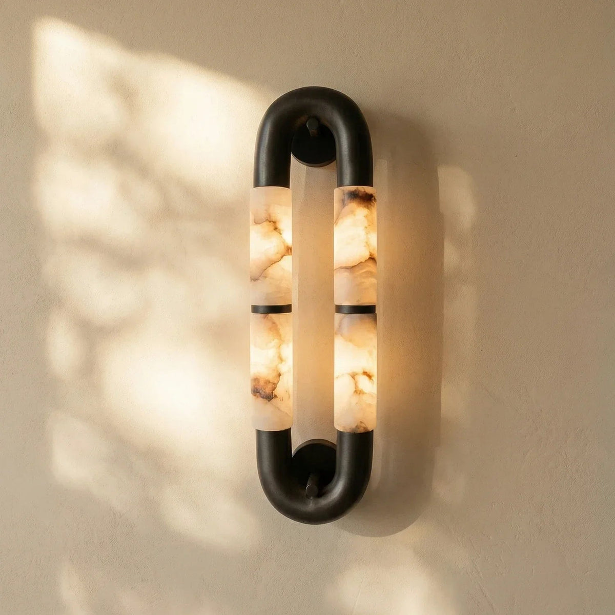 Luma Arc Wall Light in alabaster for Hallway by AUVIELIGHT