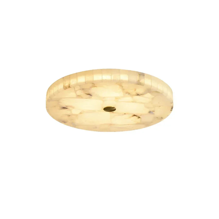 Mosaic Flush Mount in alabaster for Low Ceilings by AUVIELIGHT