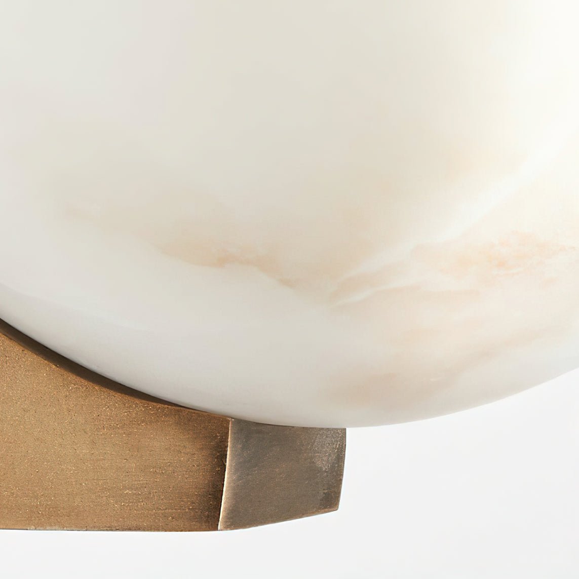 Luna Bowl Wall Sconce in alabaster for Hallway by AUVIELIGHT