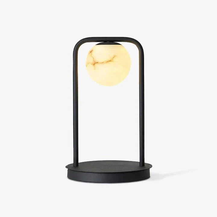 Lunar Halo Lamp in alabaster for Living Room by AUVIELIGHT