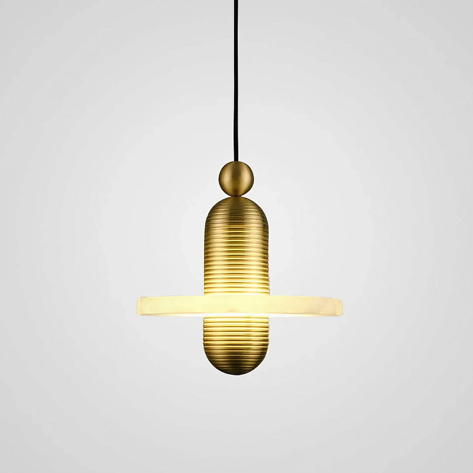 Comet Pendant Light in alabaster for Kitchen Island by AUVIELIGHT