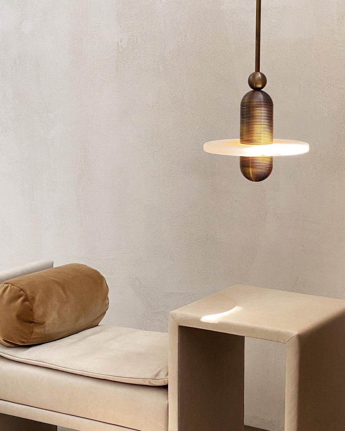 Comet Pendant Light in alabaster for Kitchen Island by AUVIELIGHT