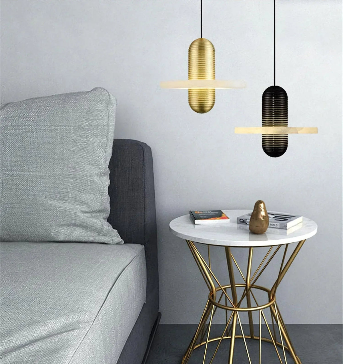 Comet Pendant Light in alabaster for Kitchen Island by AUVIELIGHT
