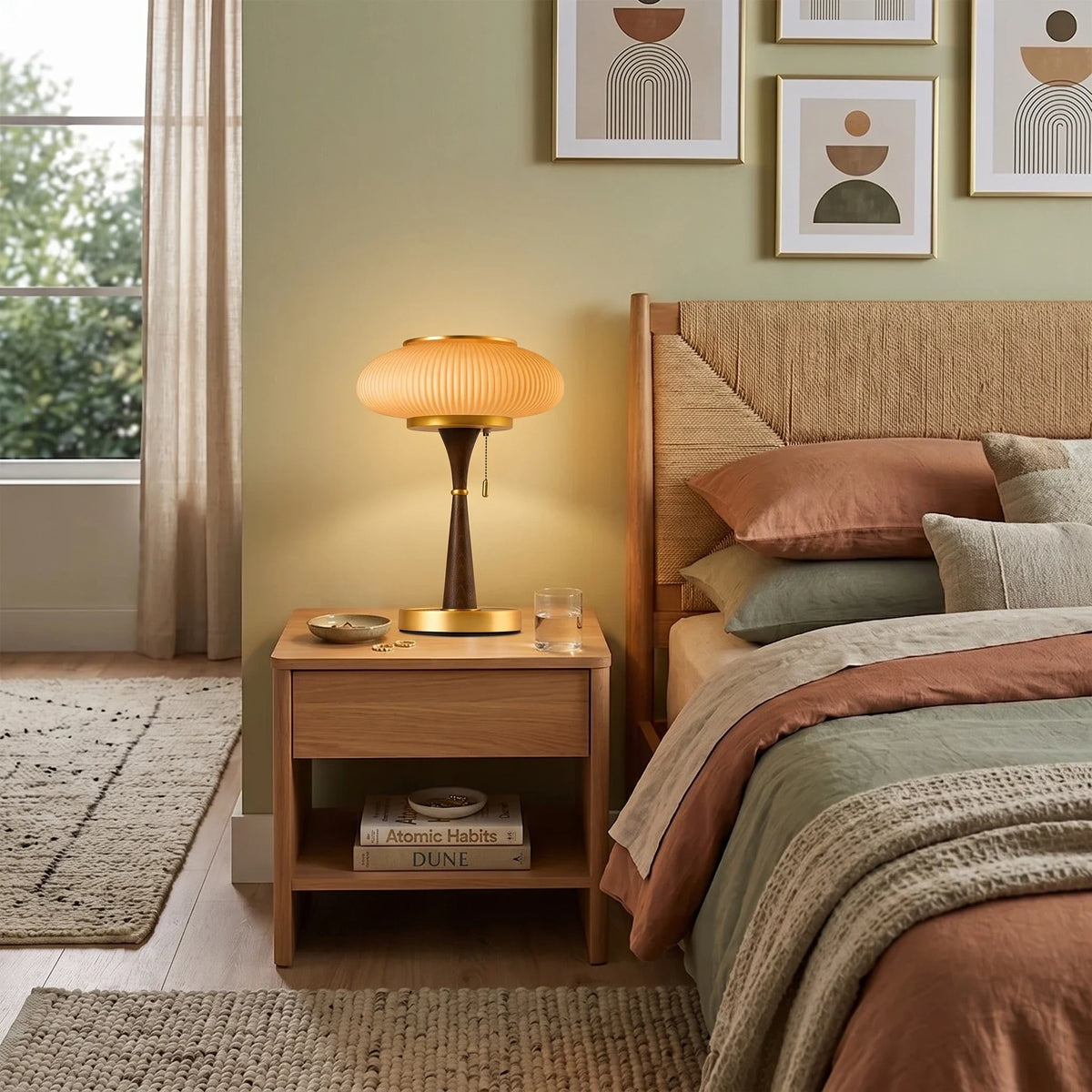 Matsutake Table Lamp for Living Room by AUVIELIGHT