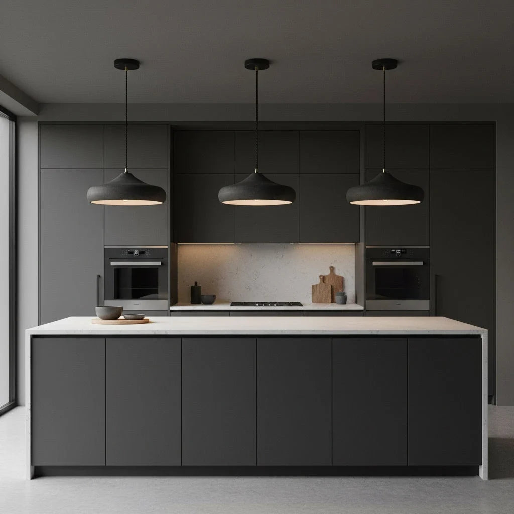 Matte Charcoal Pendant Light for Kitchen Island by AUVIELIGHT