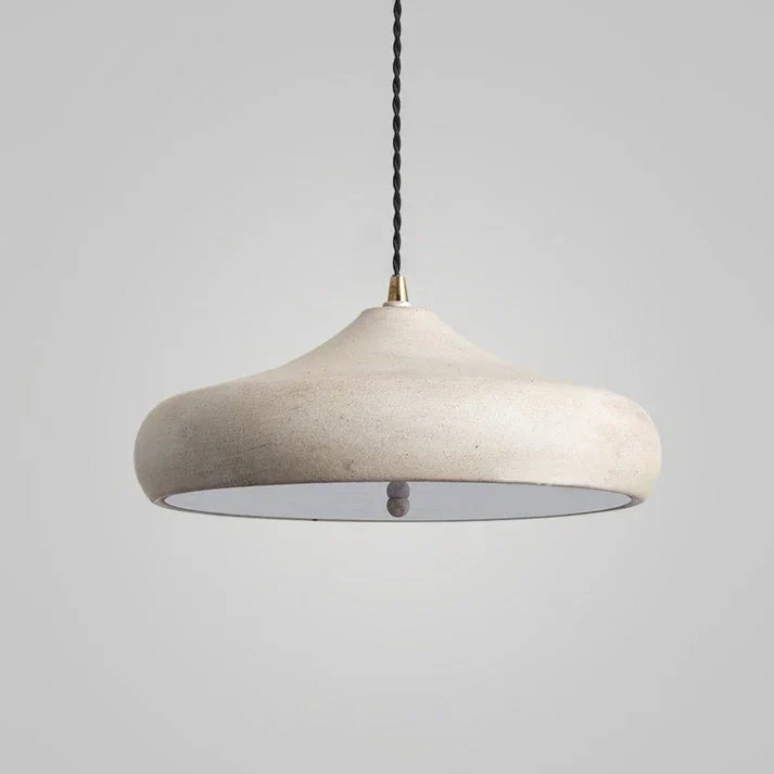 Matte Charcoal Pendant Light for Kitchen Island by AUVIELIGHT, 30cm x H 15cm / ∅ 11.8″ x H 5.9″ / Retro White / Warm Light