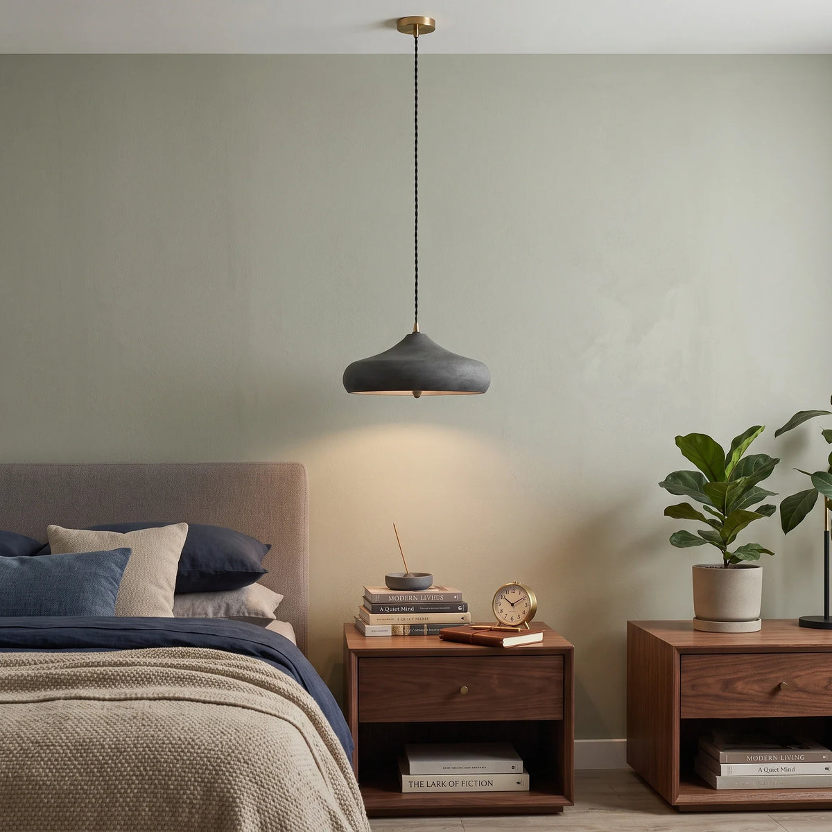 Matte Charcoal Pendant Light for Kitchen Island by AUVIELIGHT