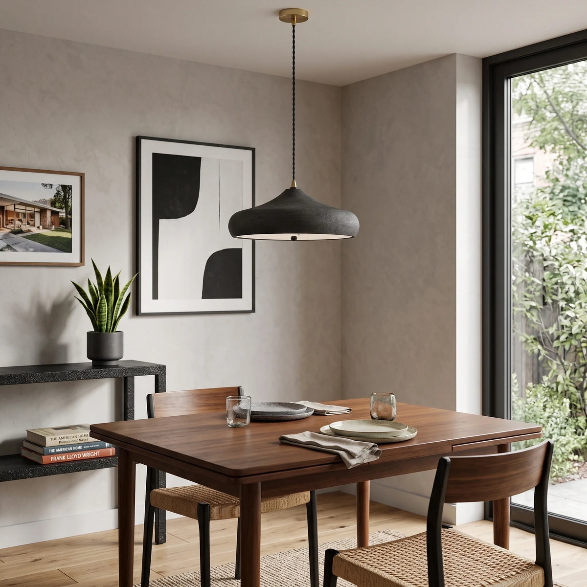 Matte Charcoal Pendant Light for Kitchen Island by AUVIELIGHT