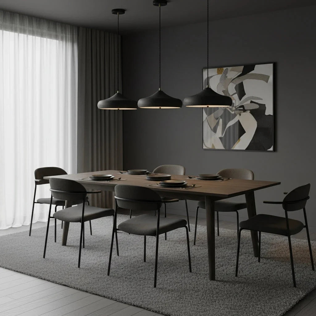 Matte Charcoal Pendant Light for Kitchen Island by AUVIELIGHT