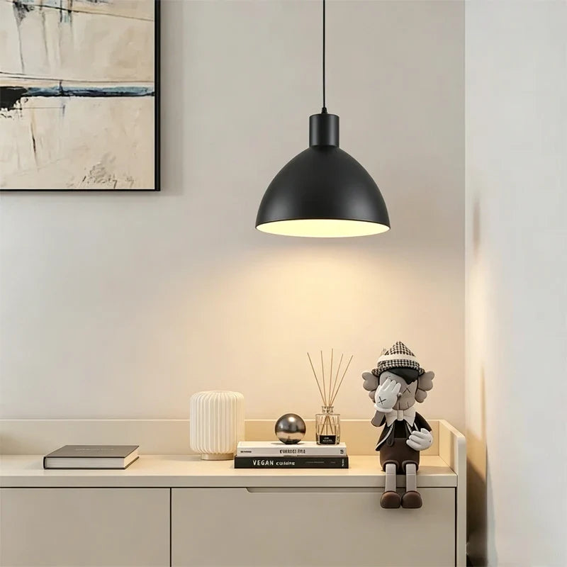 Matte Dome Pendant Light in metal for Kitchen Island by AUVIELIGHT