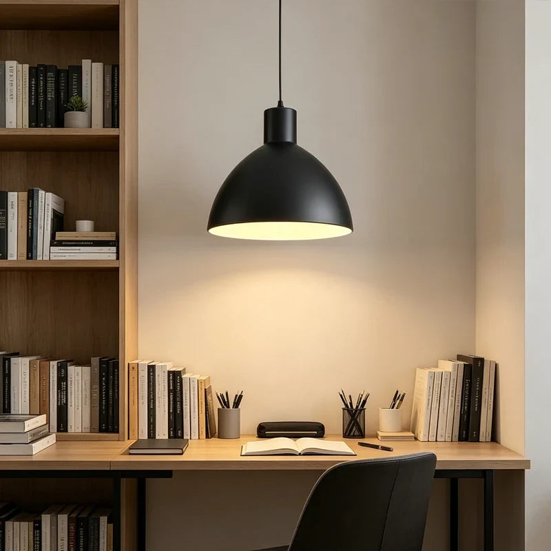 Matte Dome Pendant Light in metal for Kitchen Island by AUVIELIGHT