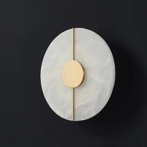 Meridian Wall Sconce in alabaster for Hallway by AUVIELIGHT