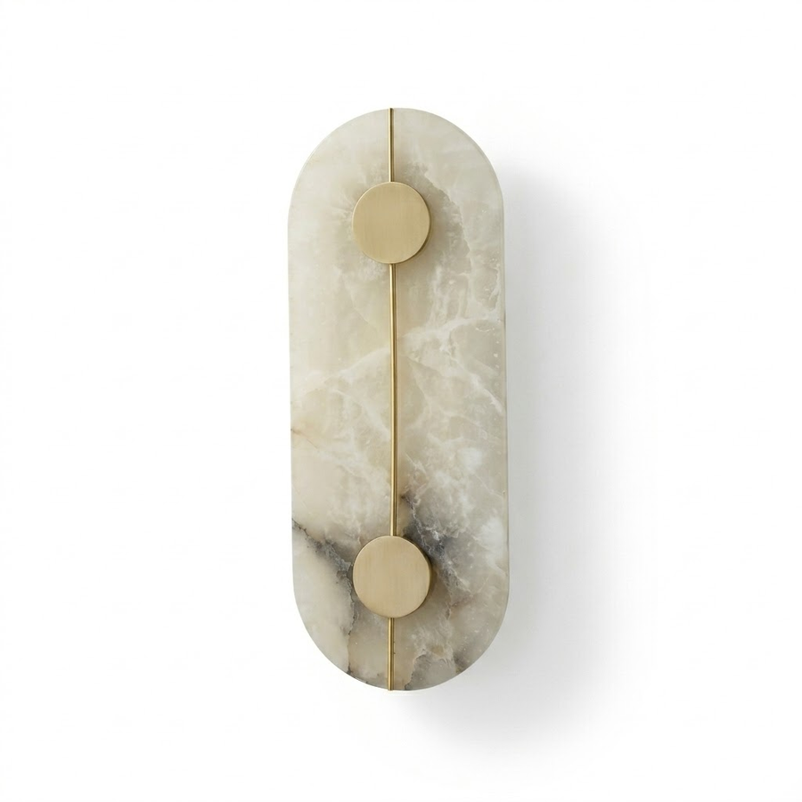 Meridian Wall Sconce in alabaster for Hallway by AUVIELIGHT