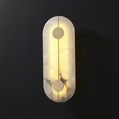 Meridian Wall Sconce in alabaster for Hallway by AUVIELIGHT
