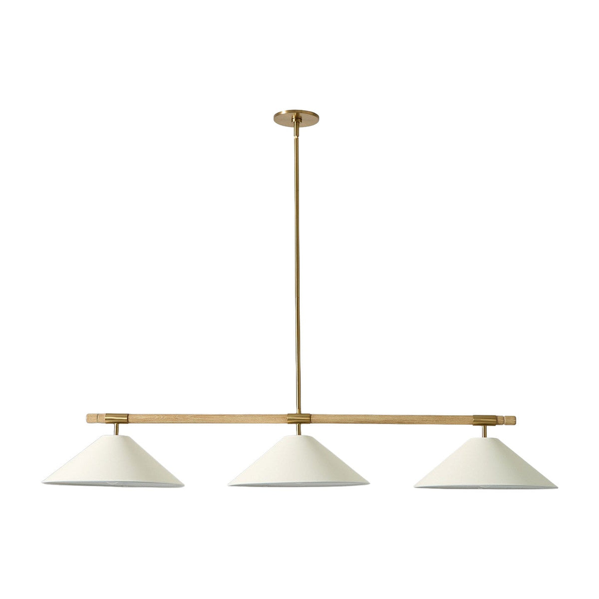 Merivale Linear Pendant Light in linen for Kitchen Island by AUVIELIGHT