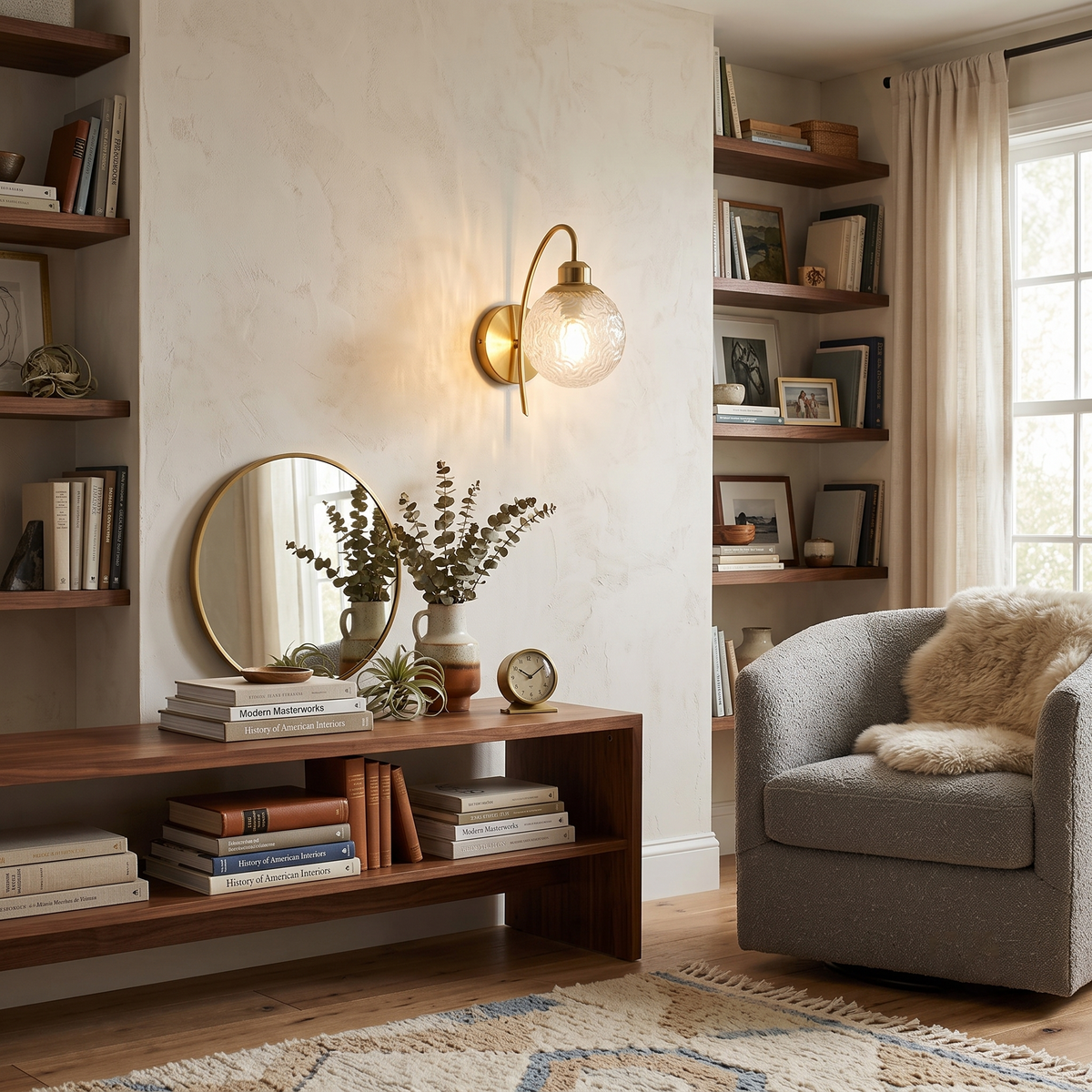 Ripple Wall Light in glass for Hallway by AUVIELIGHT