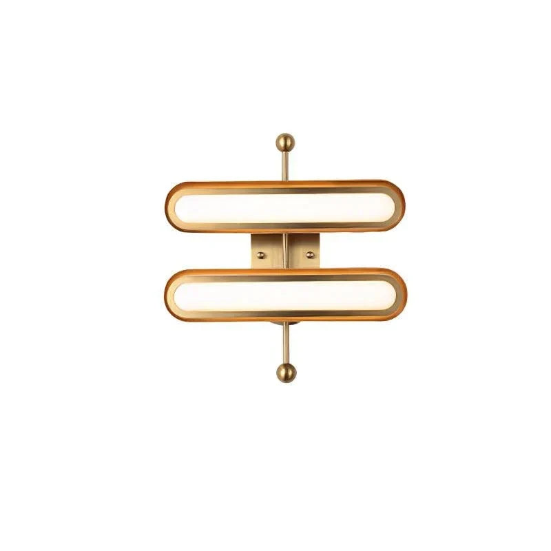 Linear Wall Sconce in acrylic for Hallway by AUVIELIGHT, ∅ 20.9" x H 17.7" / Dia 53cm x H 45cm / Gold & Frosted white / Warm White