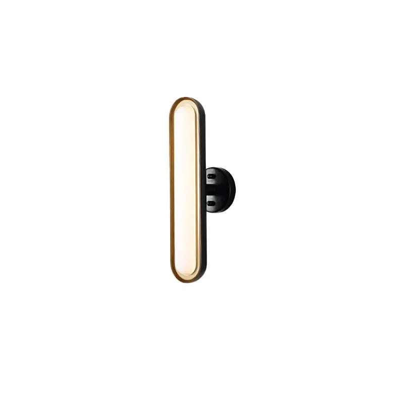Linear Wall Sconce in acrylic for Hallway by AUVIELIGHT, ∅ 5.1" x H 18.1"/ Dia 13cm x H 46cm / Black & Frosted white / Warm White