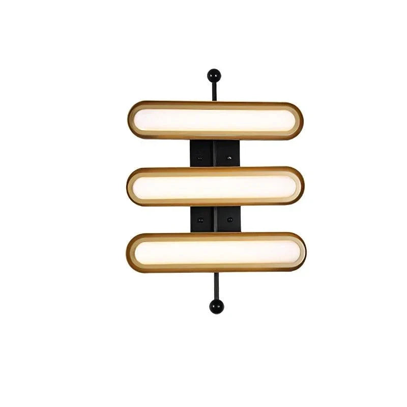 Linear Wall Sconce in acrylic for Hallway by AUVIELIGHT, ∅ 26.4" x H 18.1" / Dia 67cm x H 46cm / Black & Frosted white / Warm White