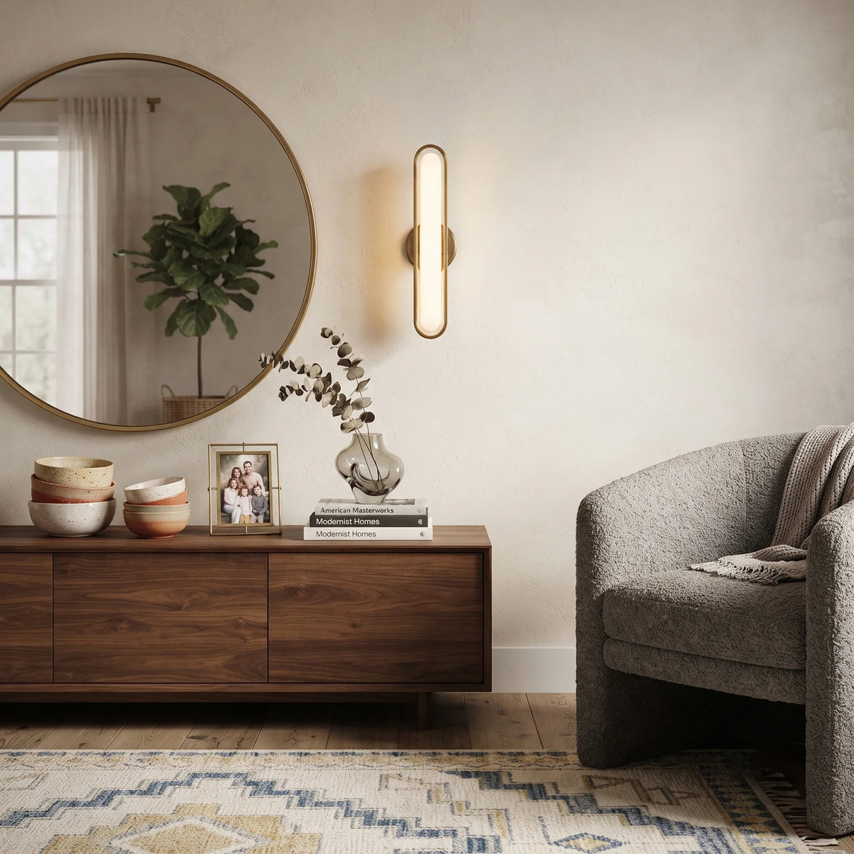 Linear Wall Sconce in acrylic for Hallway by AUVIELIGHT