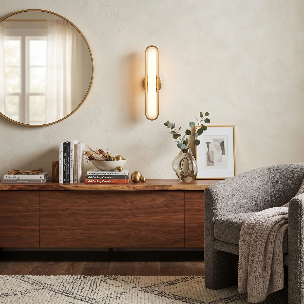 Linear Wall Sconce in acrylic for Hallway by AUVIELIGHT