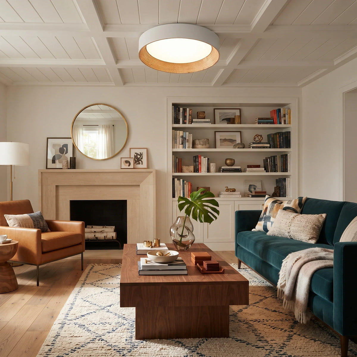 Ring Flush Mount in acrylic for Low Ceilings by AUVIELIGHT