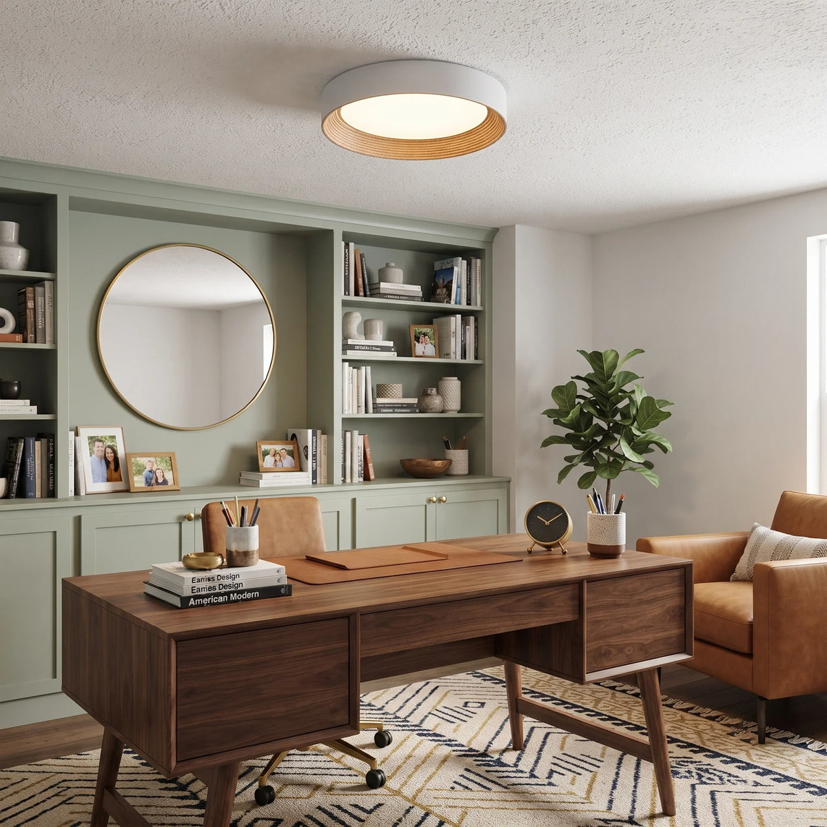 Ring Flush Mount in acrylic for Low Ceilings by AUVIELIGHT