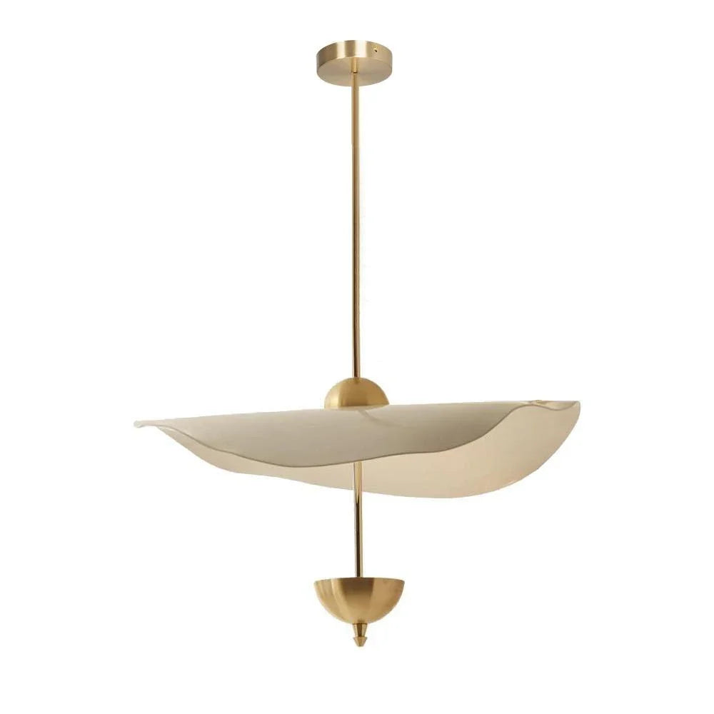 Tiered Pendant Light in acrylic for Kitchen Island by AUVIELIGHT, ∅ 15.7" x H 23.6"/ Dia 40cm x H 60cm / Gold & White / Warm Light and 1 other