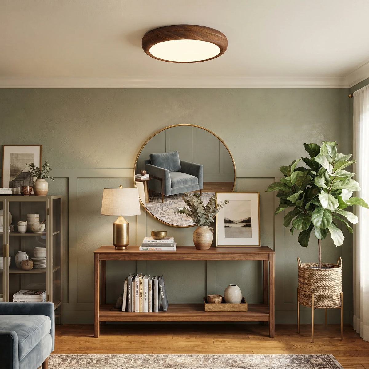 Modern Flush Mount in acrylic for Low Ceilings by AUVIELIGHT