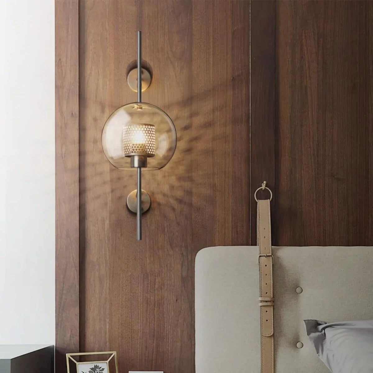 Cylindrical Wall Sconce in glass for Hallway by AUVIELIGHT