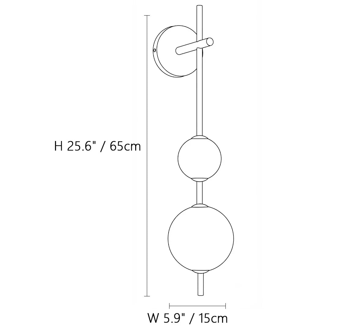 Globe Linear Wall Sconce in glass for Hallway by AUVIELIGHT