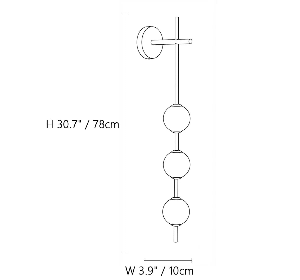 Globe Linear Wall Sconce in glass for Hallway by AUVIELIGHT