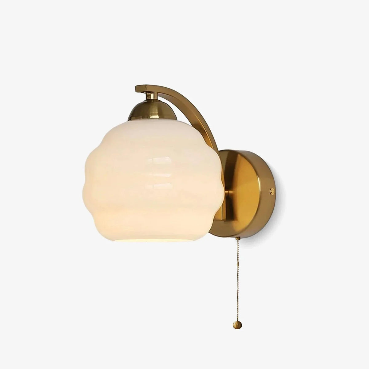 Globe Wall Sconce in glass for Hallway by AUVIELIGHT, ∅ 5.9" x H 6.3" /Dia 15cm x H 16cm / Gold+Beige