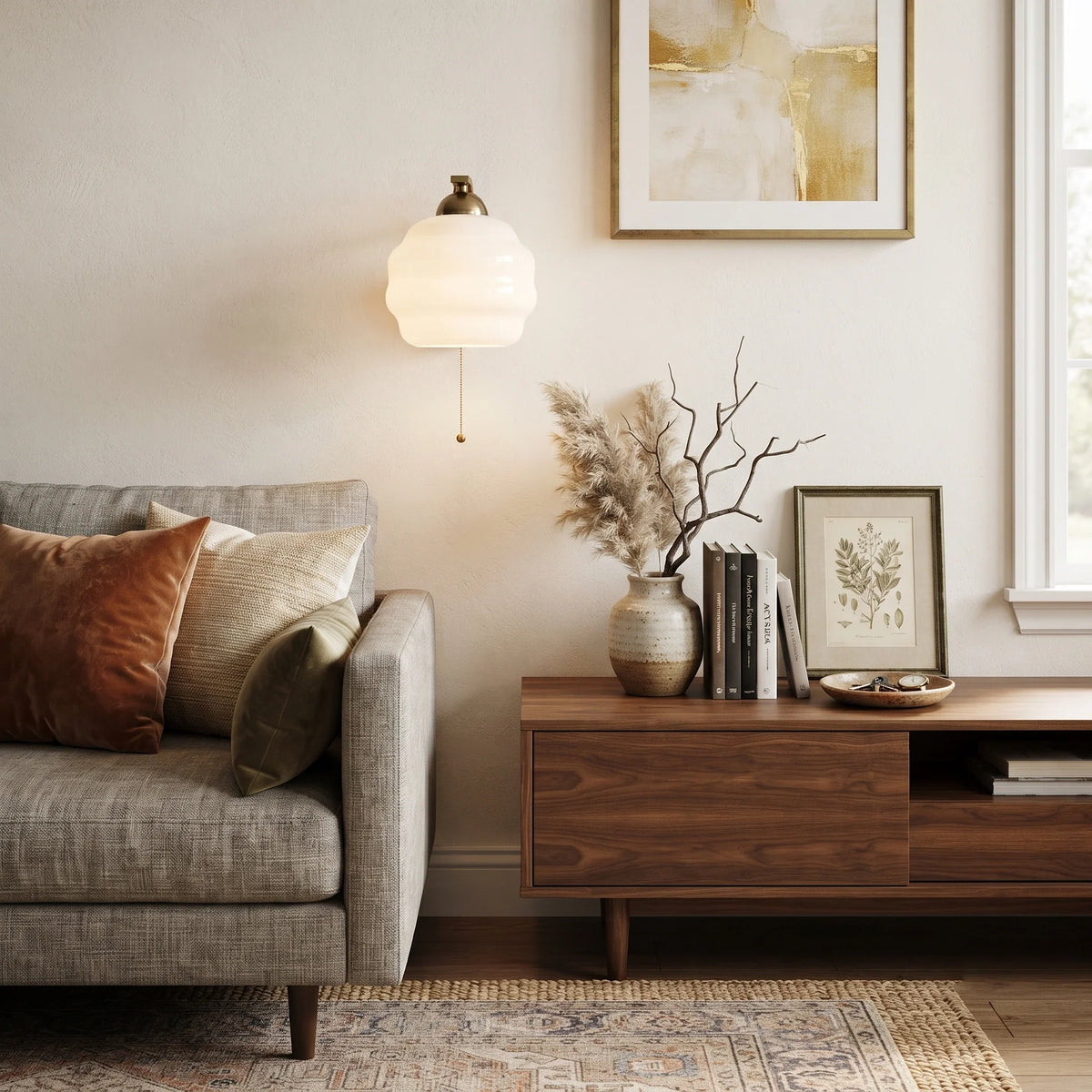 Globe Wall Sconce in glass for Hallway by AUVIELIGHT
