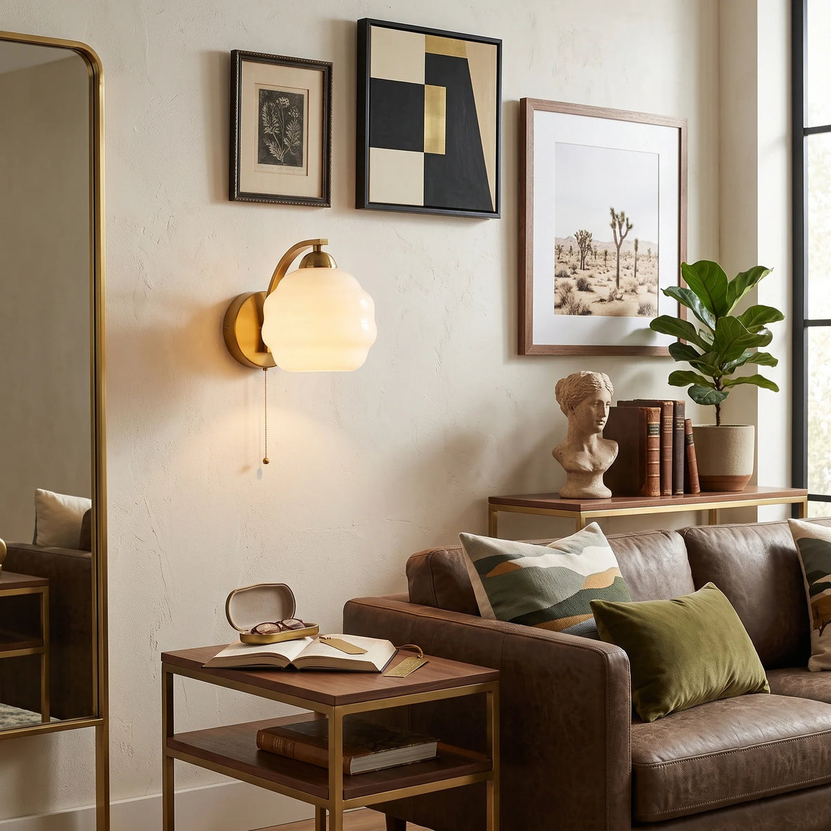 Globe Wall Sconce in glass for Hallway by AUVIELIGHT