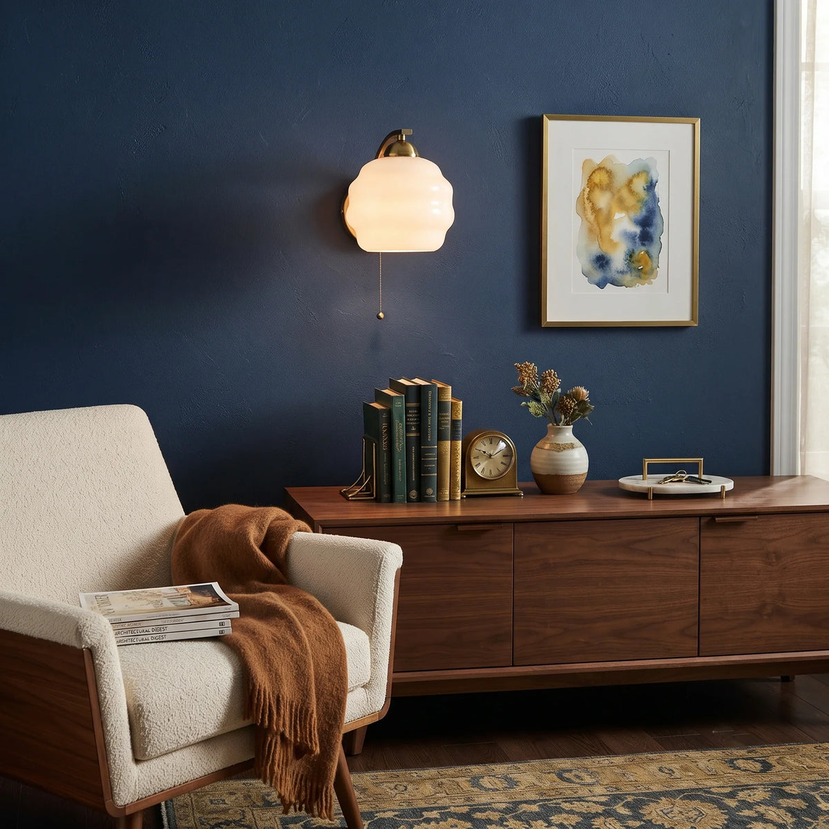 Globe Wall Sconce in glass for Hallway by AUVIELIGHT