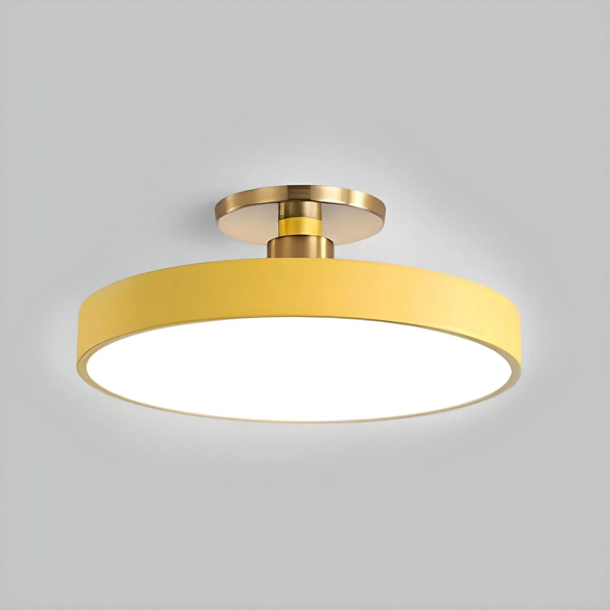 Round Flush Mount in metal for Low Ceilings by AUVIELIGHT