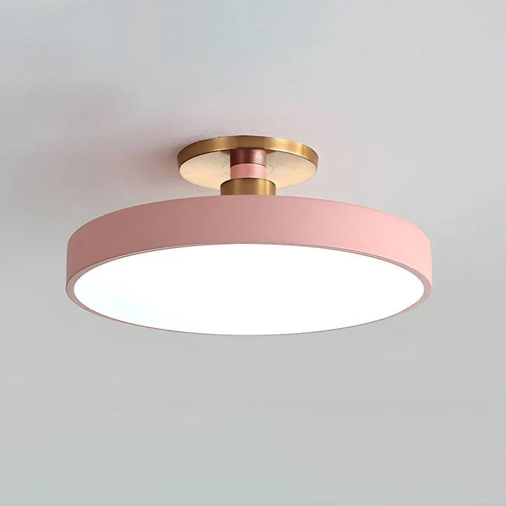Round Flush Mount in metal for Low Ceilings by AUVIELIGHT