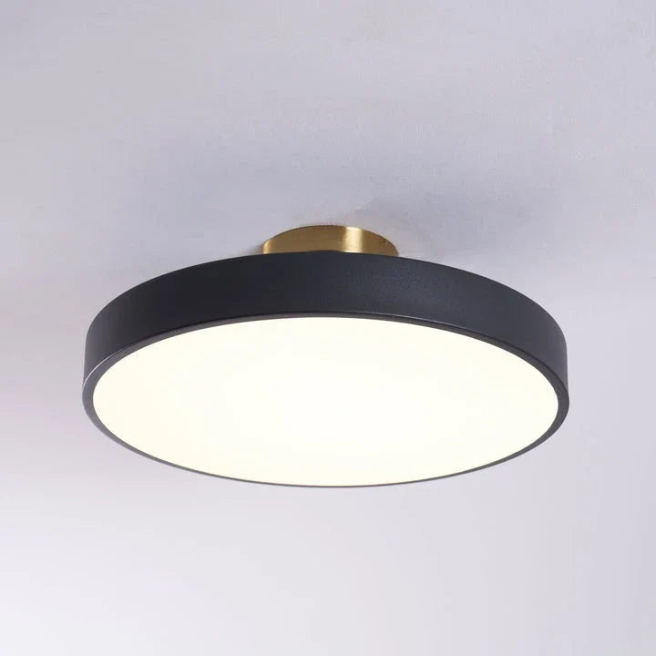 Round Flush Mount in metal for Low Ceilings by AUVIELIGHT